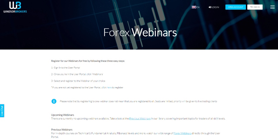 Windsor Brokers Review webinars